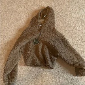 Brown teddy hoodie